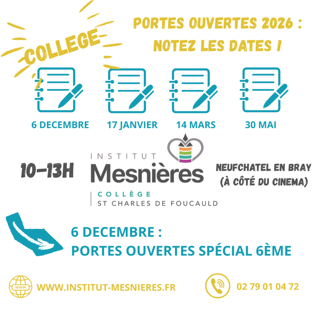 Portes Ouvertes Saint Charles de Foucauld, Neufchatel en Bray. sixième